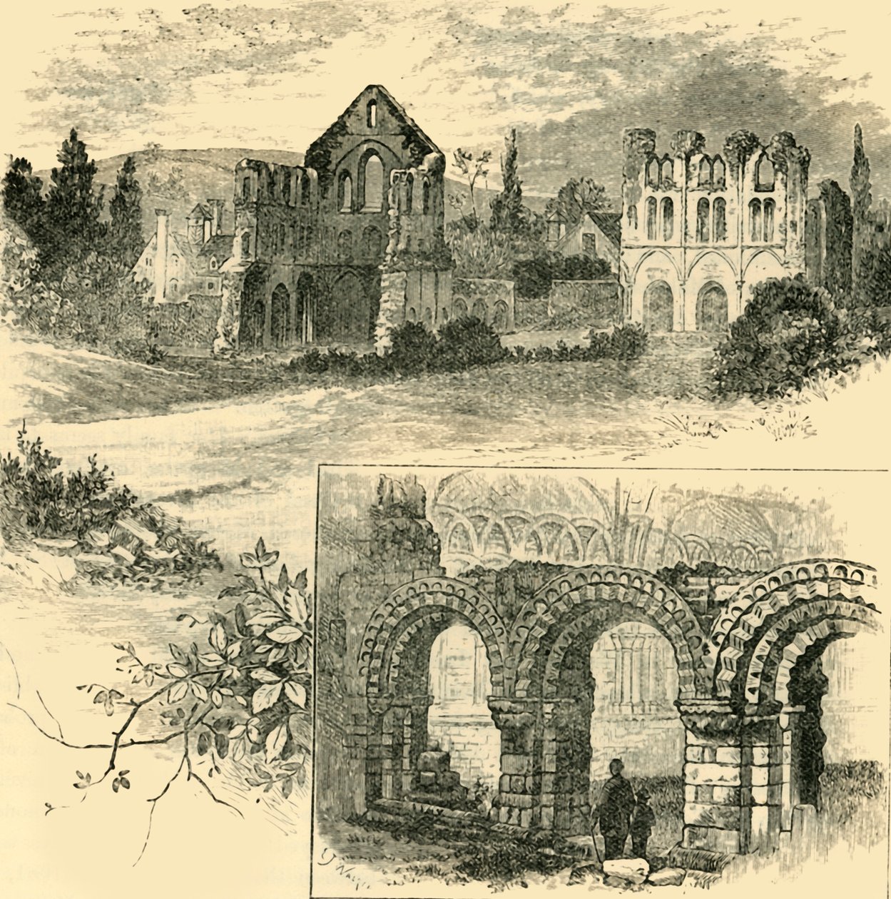 Ruinerne af Wenlock Priory, 1898. af Unbekannt