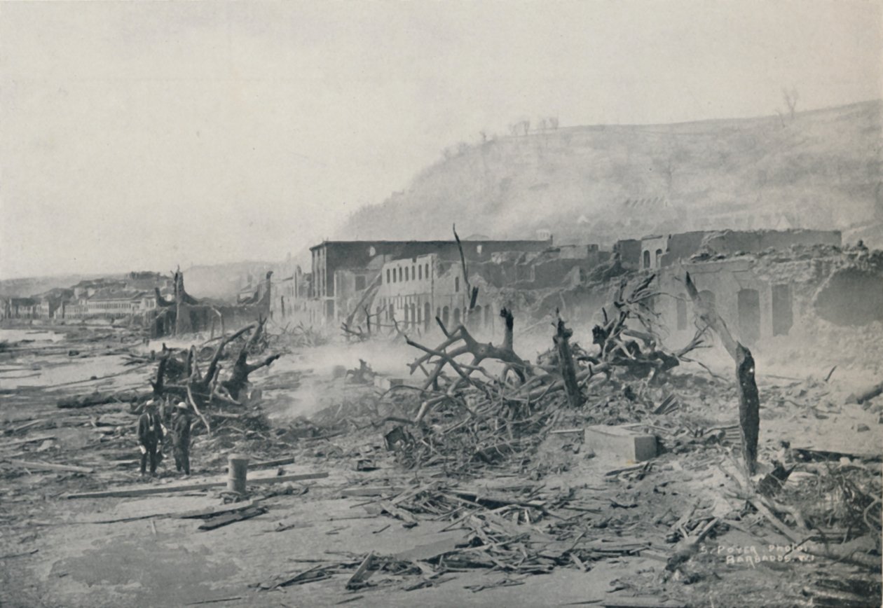 S. Pierre efter udbruddet, 1916 af Unbekannt