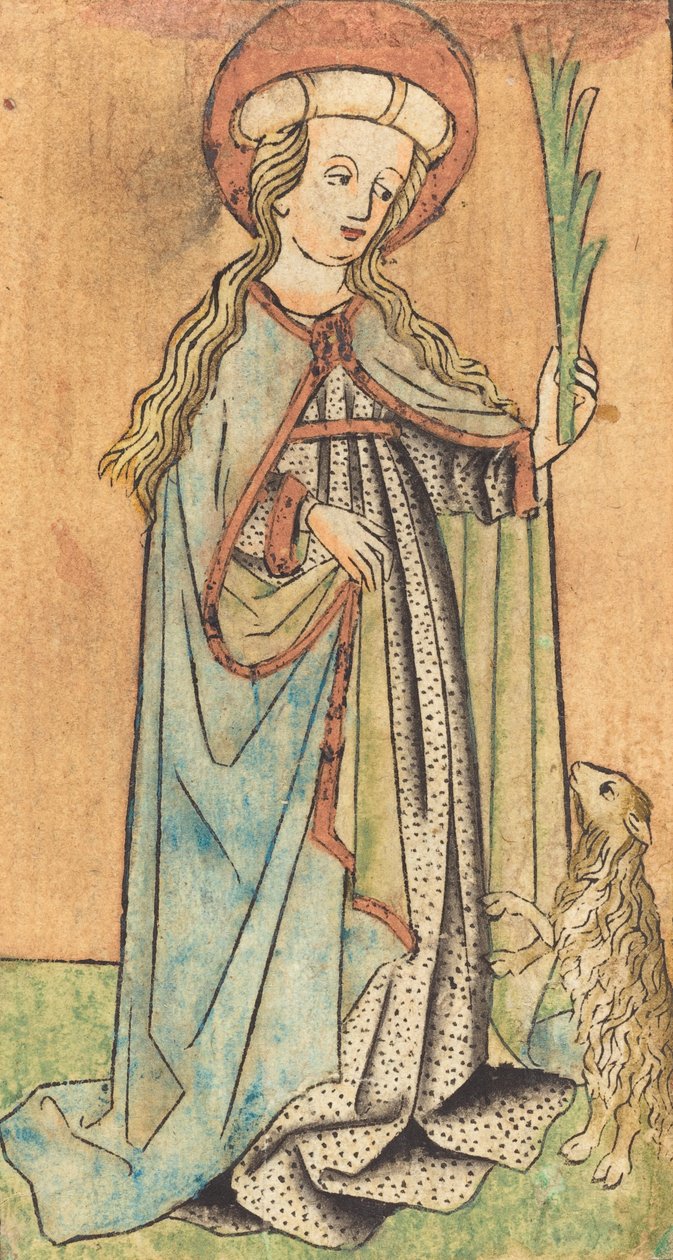 Sankt Agnes, ca. 1450. af Unbekannt