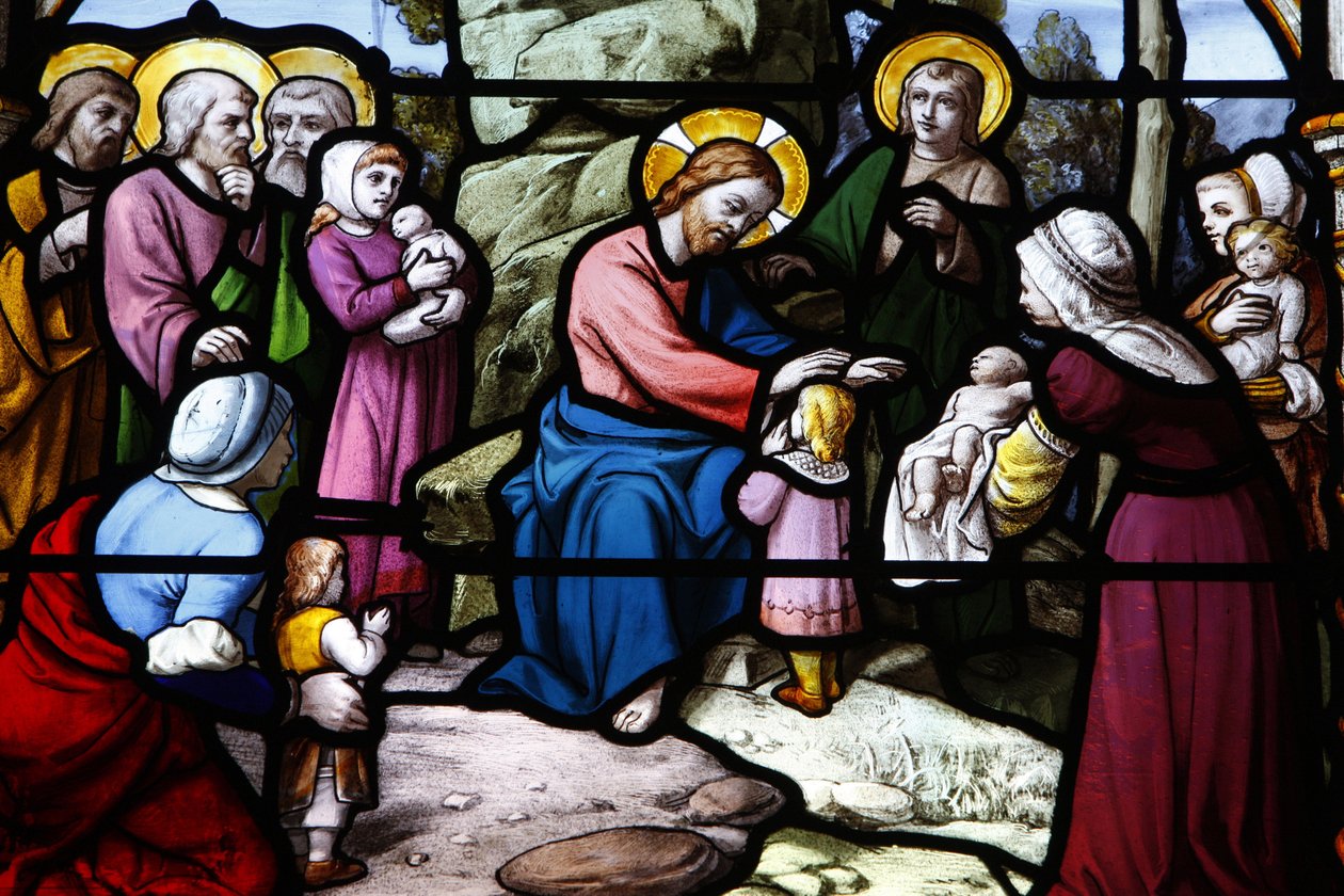 Saint Aignan Church Jesus velsigner børnene, Chartres, Frankrig af Unbekannt