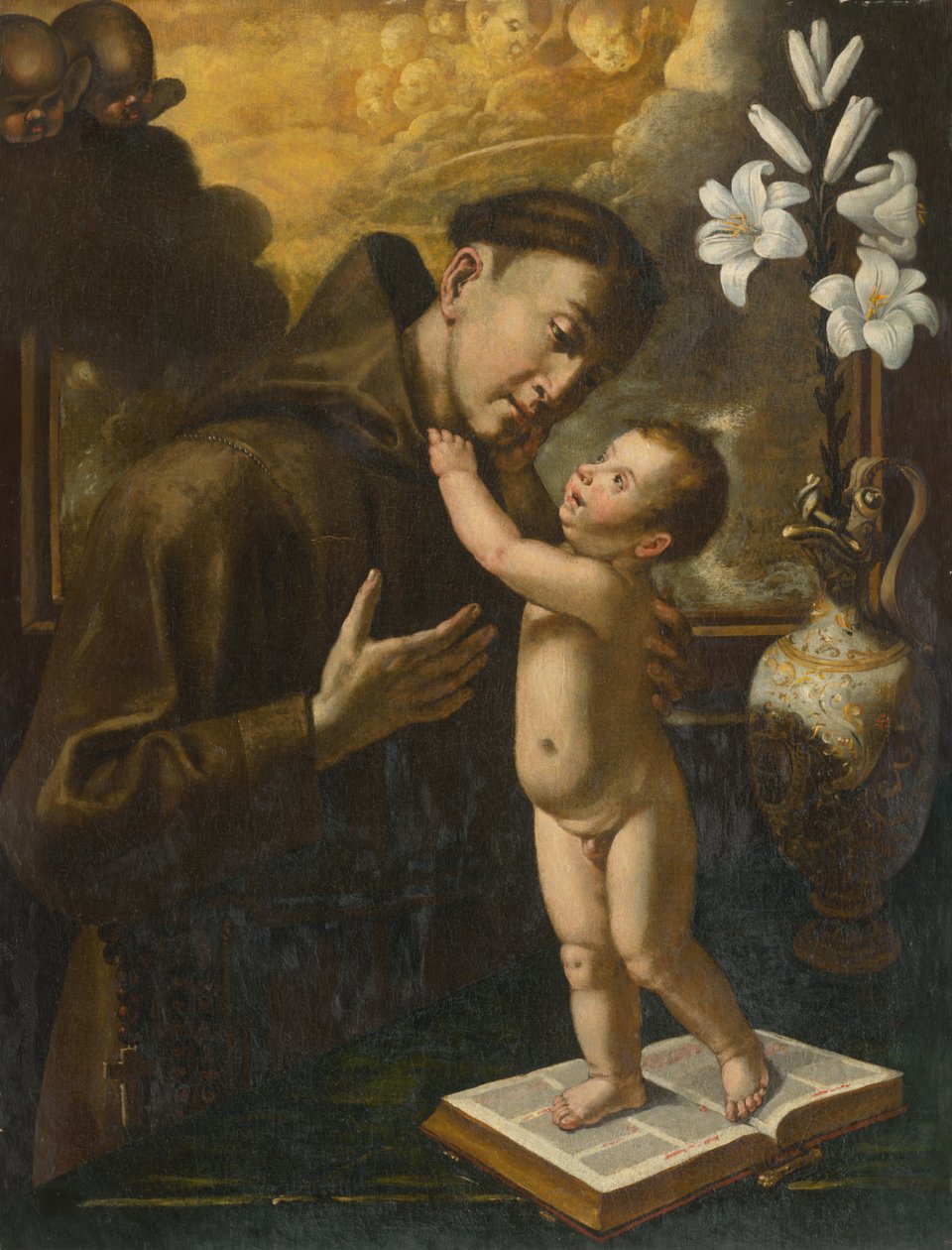 Sankt Antonius af Padua med Jesusbarnet af Unbekannt