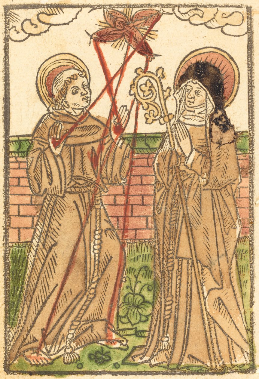 Saint Francis og Saint Clara, ca. 1480. af Unbekannt