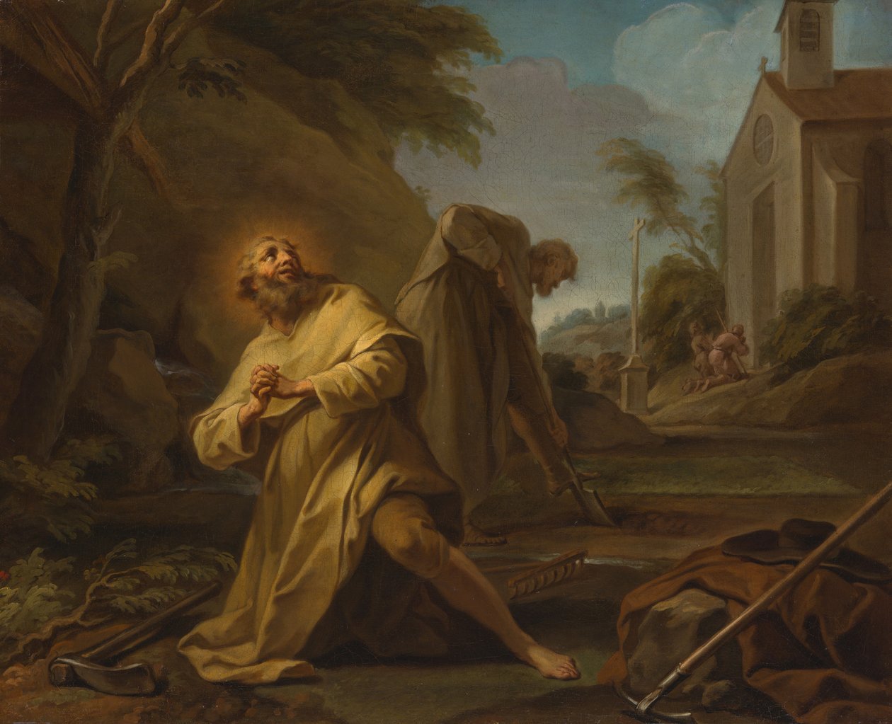 Sankt Hymer i ensomhed, ca. 1735. af Unbekannt