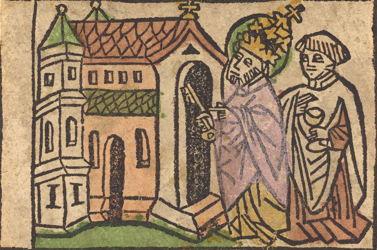 Sankt Peter som grundlægger af kirken, 14601470. af Unbekannt