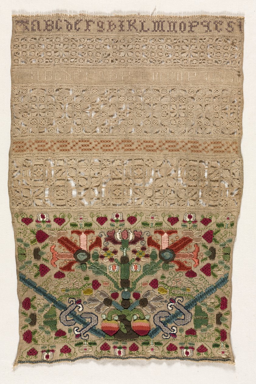 Sampler, 1600-tallet. af Unbekannt