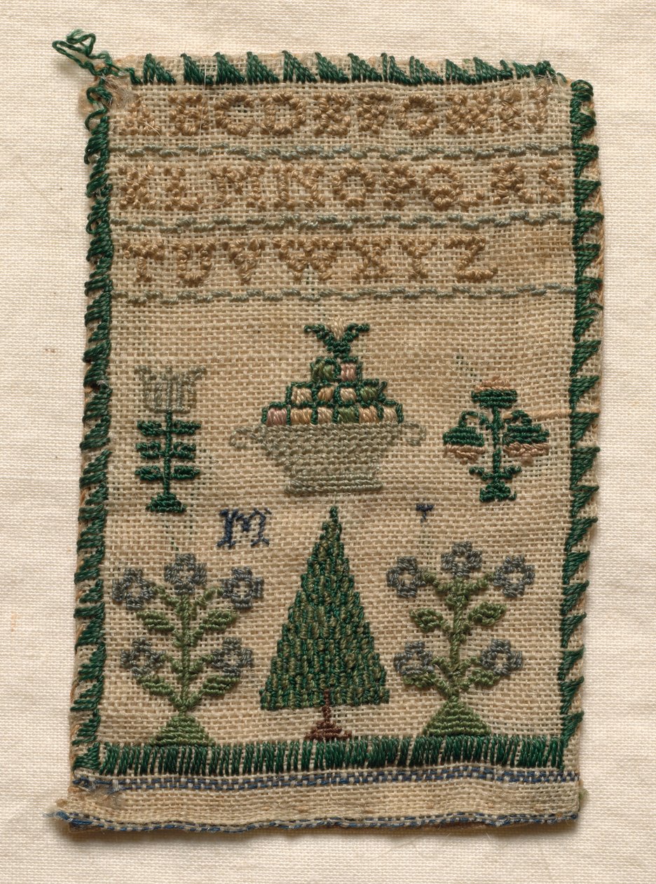 Sampler, 1800-tallet. af Unbekannt