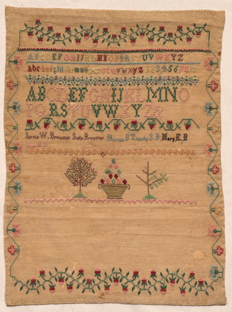 Sampler, begyndelsen af 1800-tallet. af Unbekannt