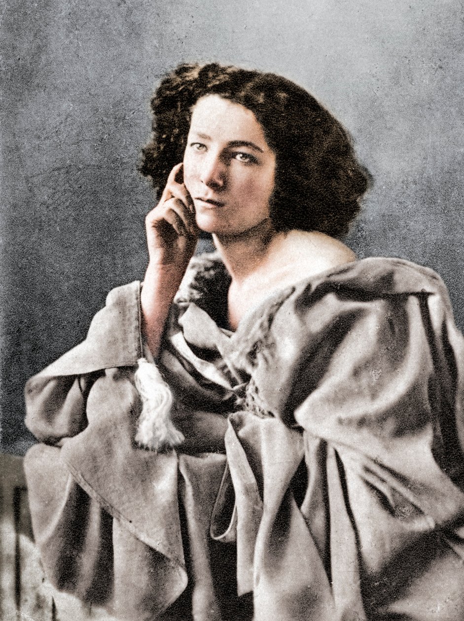 Sarah Bernhardt, fransk skuespillerinde, 1869 af Unbekannt