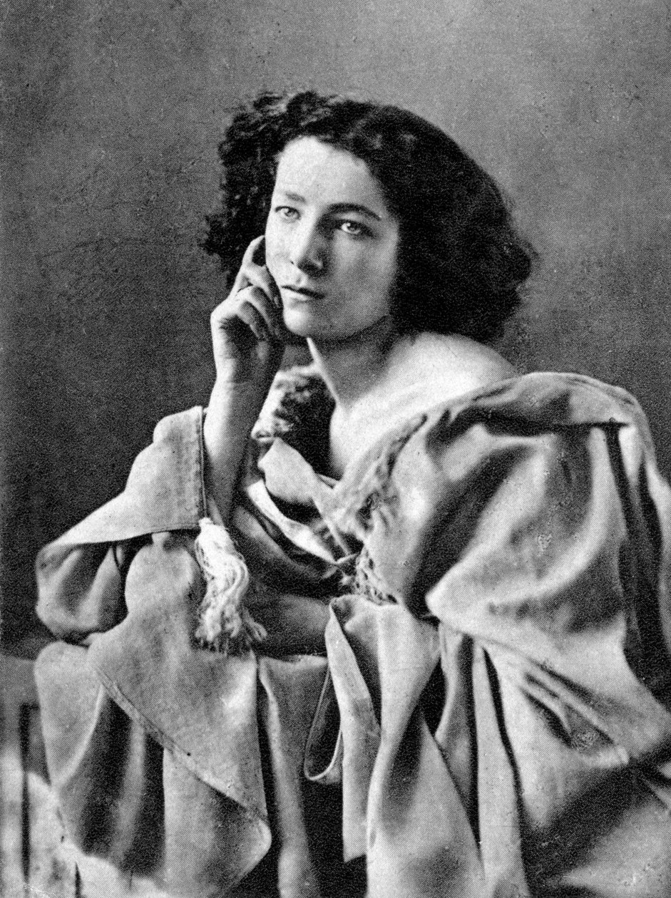 Sarah Bernhardt, fransk skuespillerinde, 1869 af Unbekannt