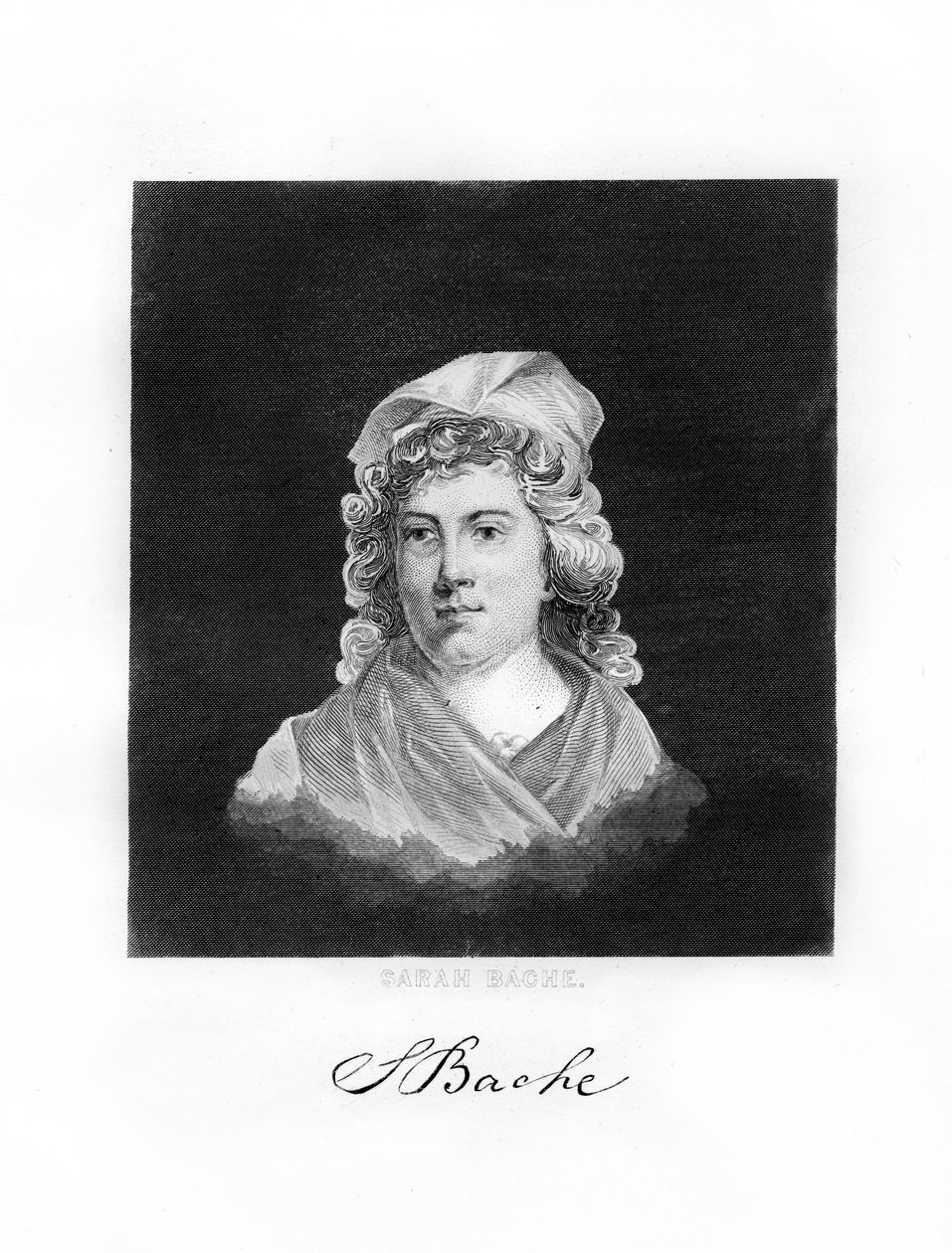 Sarah Franklin Bache, amerikansk revolutionær krigspatriot, 1872 af Unbekannt