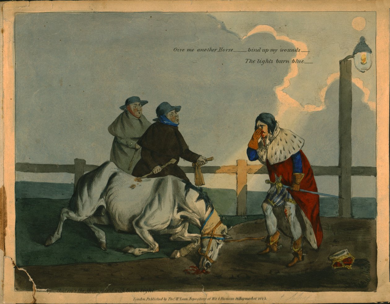 Satirisk tegneserie af kong Richard III, c1823. af Unbekannt