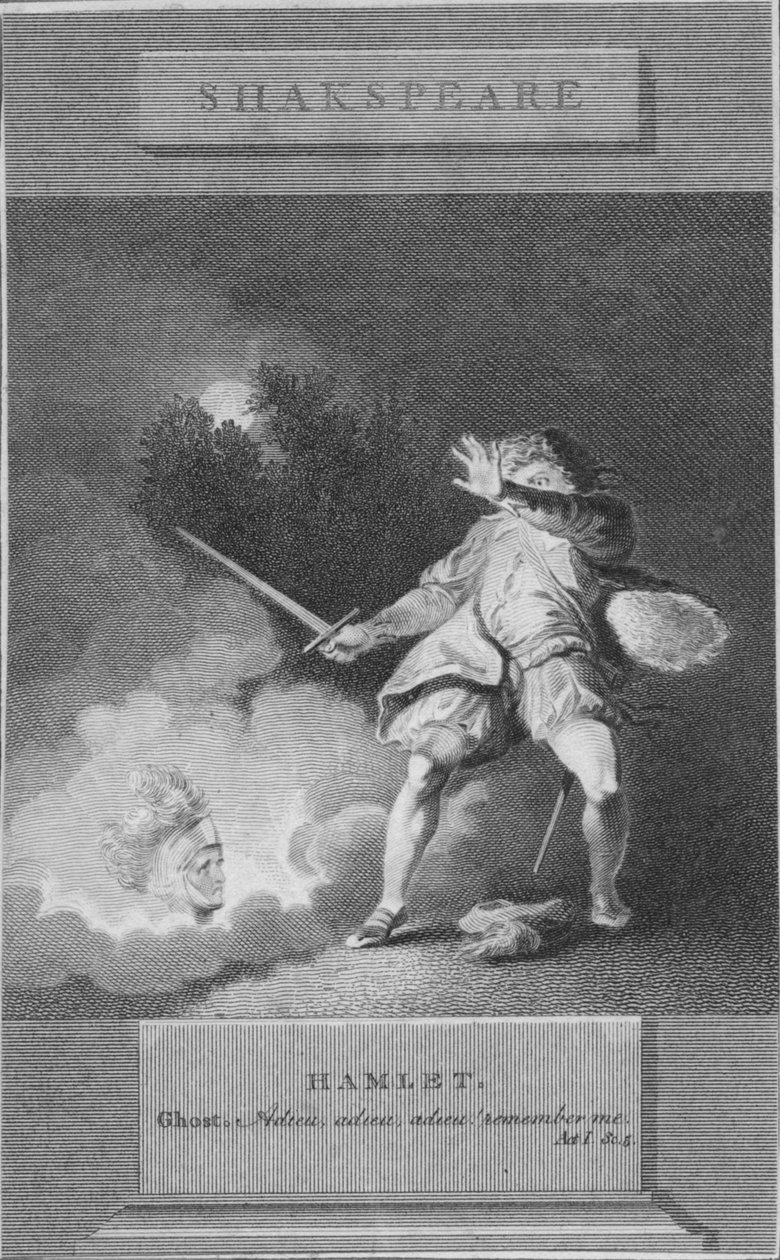Scene fra Hamlet, 1800-tallet. af Unbekannt