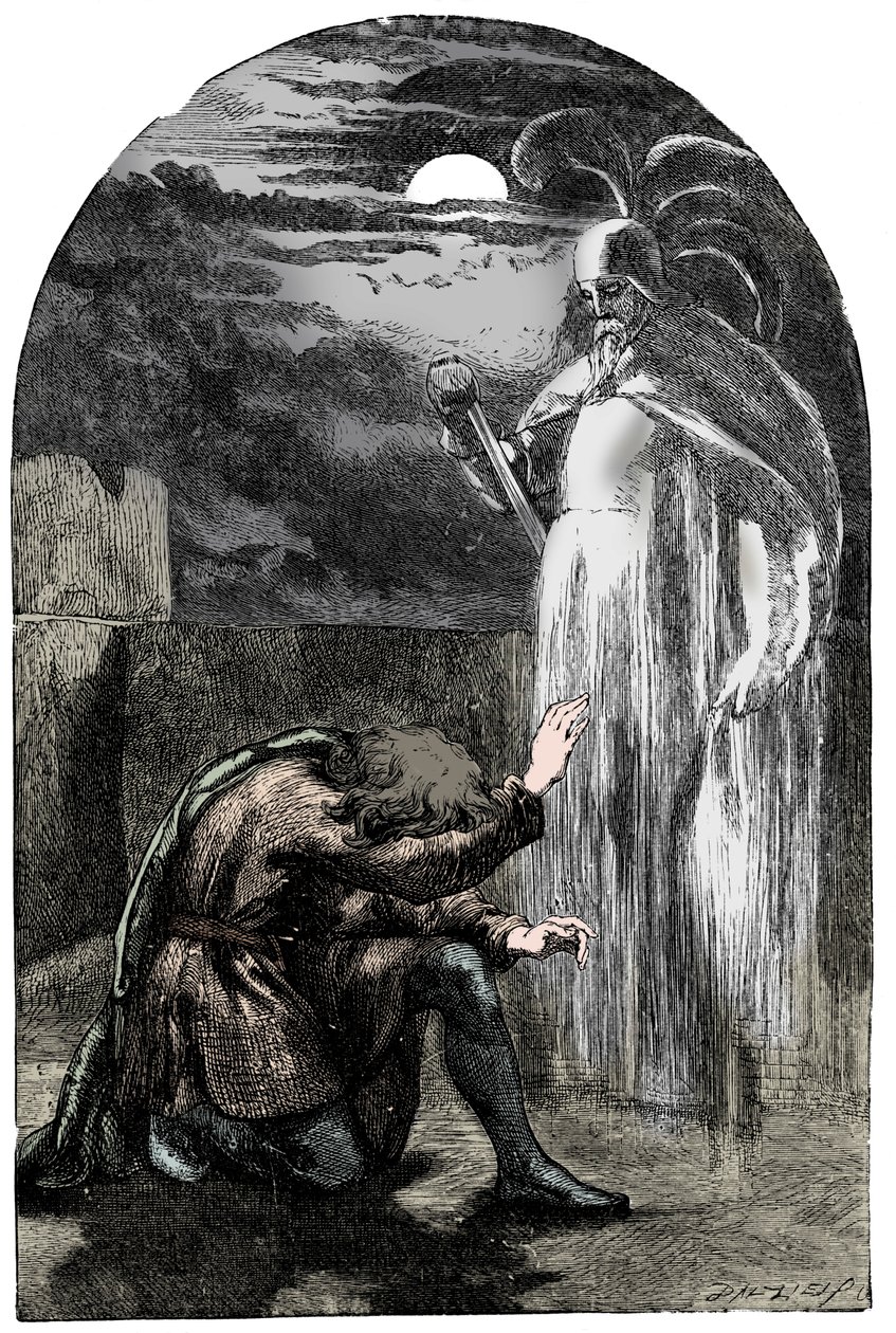 Scene fra Shakespeares Hamlet, 1800-tallet af Unbekannt