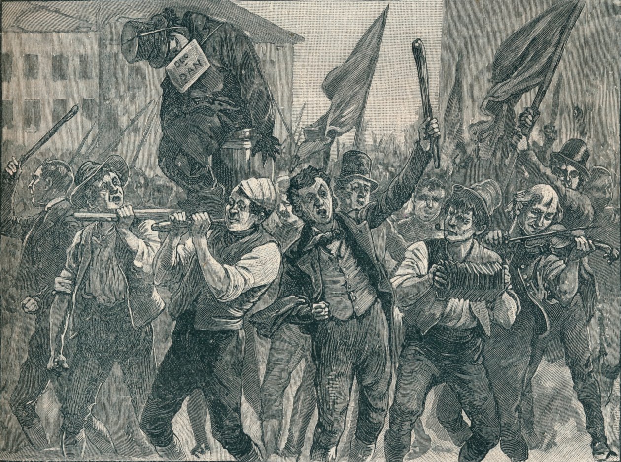 Scene i Belfast-optøjerne, 1800-tallet 1906. af Unbekannt