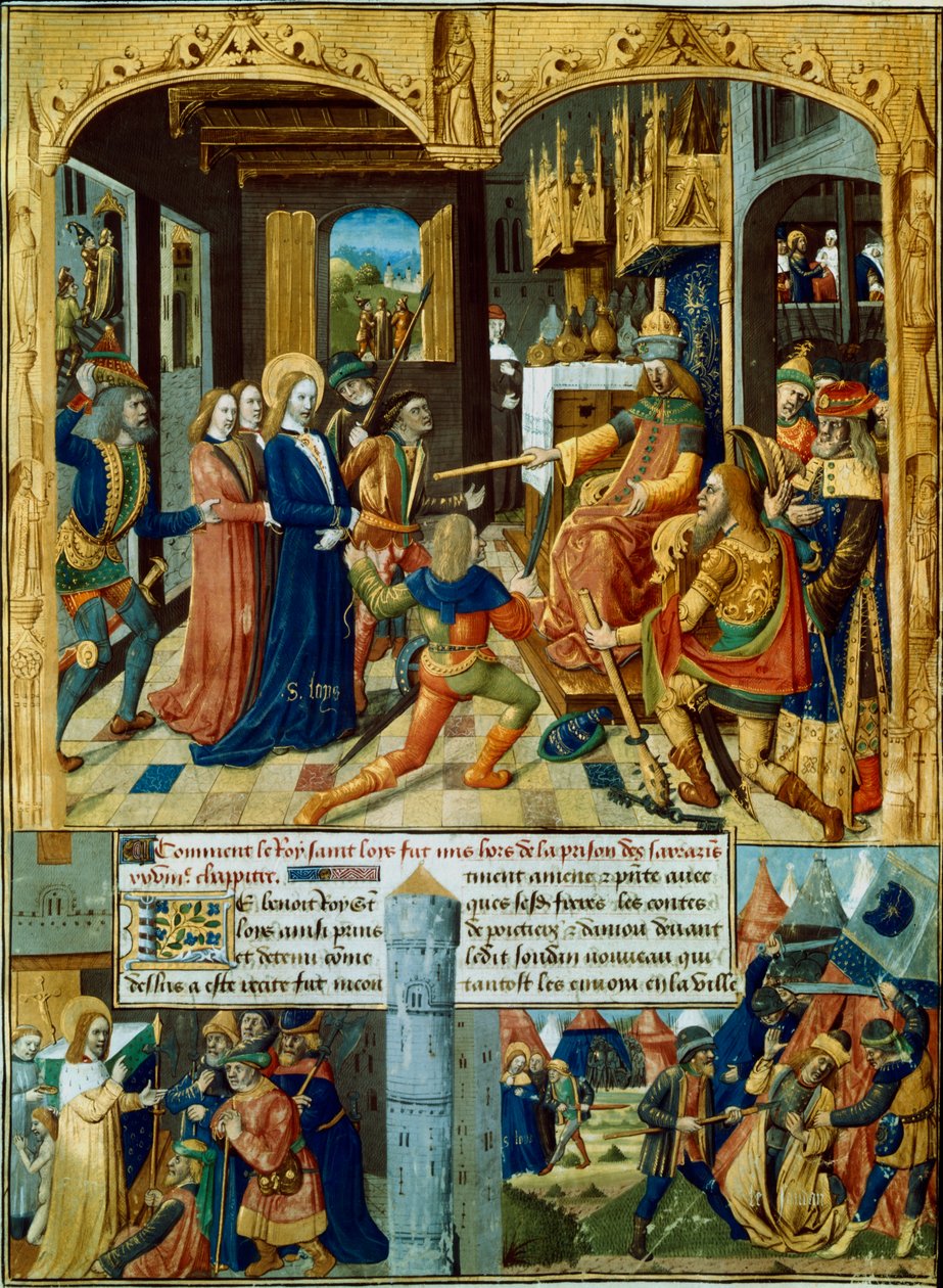 Scener fra det syvende korstog, 1248-1254 1400-tallet af Unbekannt