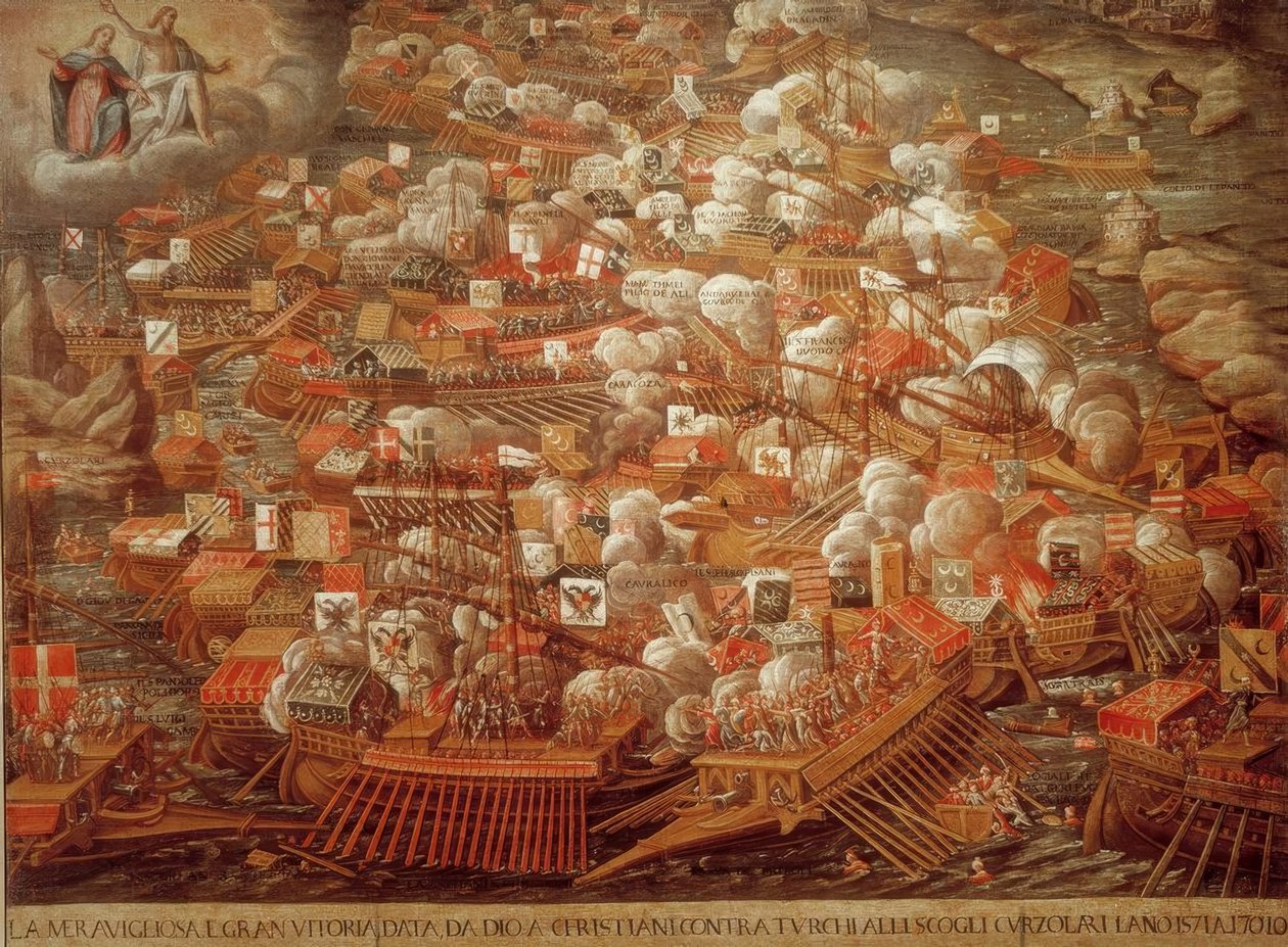 Søslaget ved Lepanto 1571 / Nutid. af Unbekannt