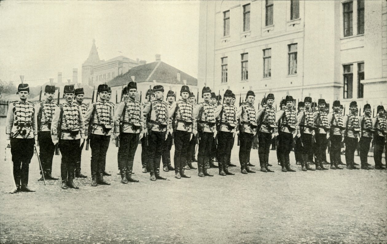 Servian Cavalry on Parade, 1919. af Unbekannt