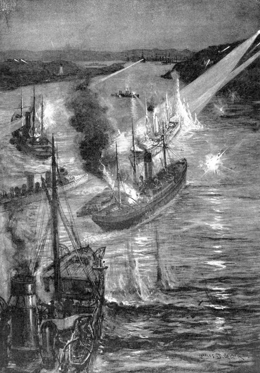 Skibsslag ved den russisk-japanske krig, 1904 af Unbekannt