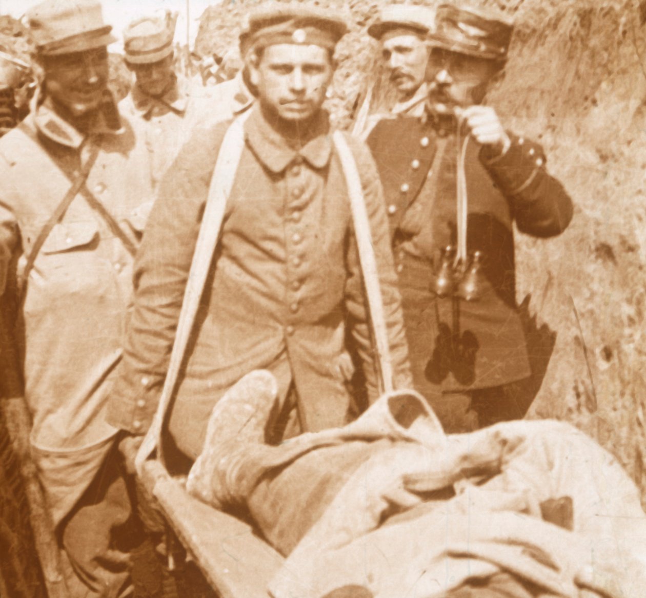 Sidi-Brahim skyttegrave, Carency, Nordfrankrig, c1914-c1918 af Unbekannt