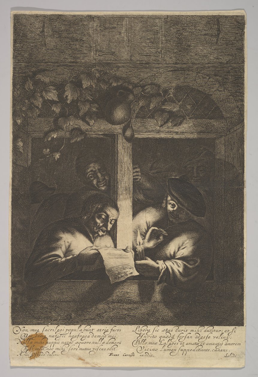 Sangere ved vinduet, 1610-85. af Unbekannt