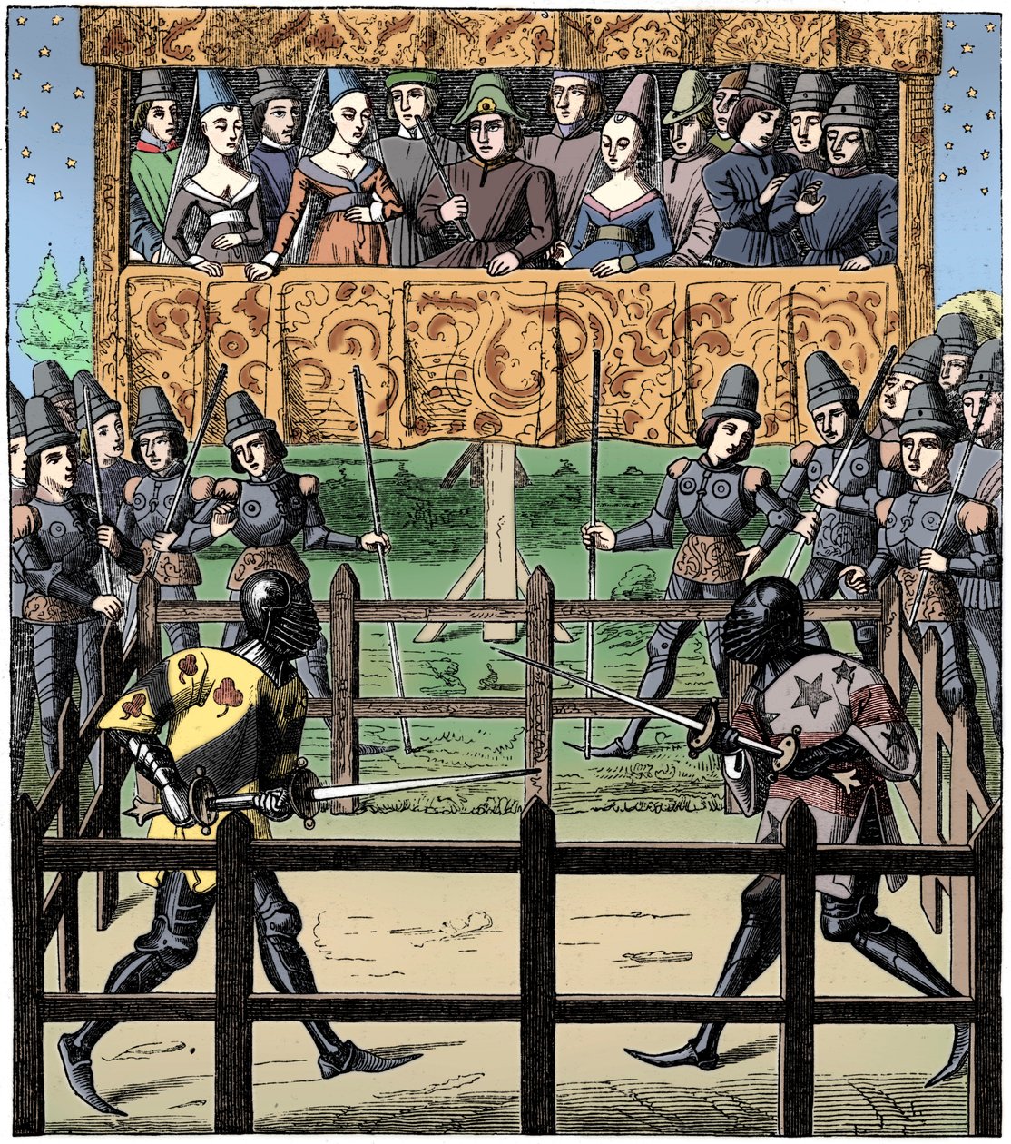 Enkeltkamp, 1400-tallet 1849 af Unbekannt