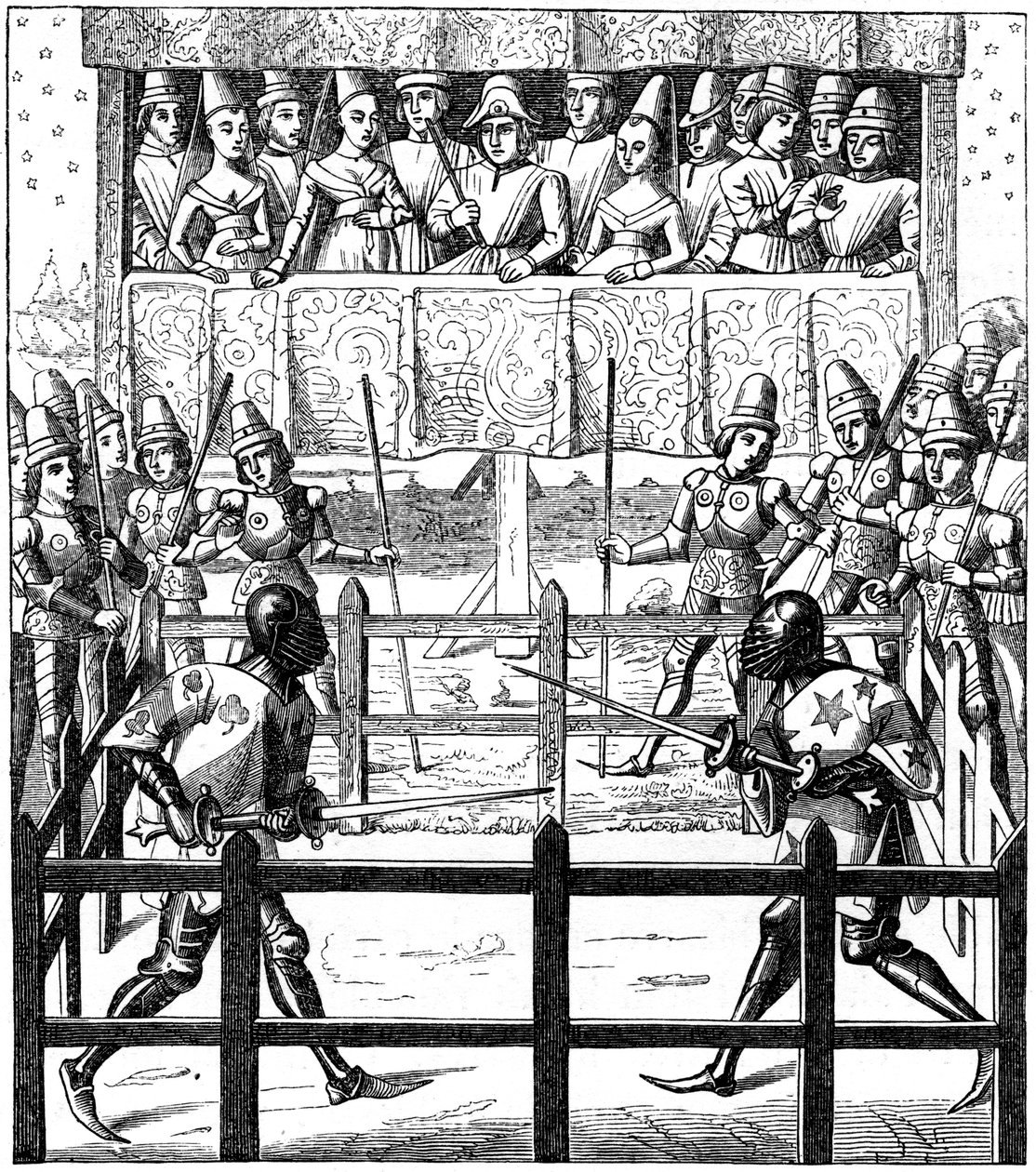 Enkeltkamp, 1400-tallet 1849 af Unbekannt