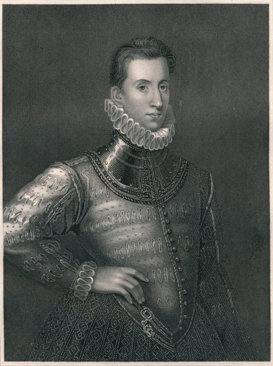 Sir Philip Sidney, c1576, begyndelsen af midten af det 19. århundrede. af Unbekannt