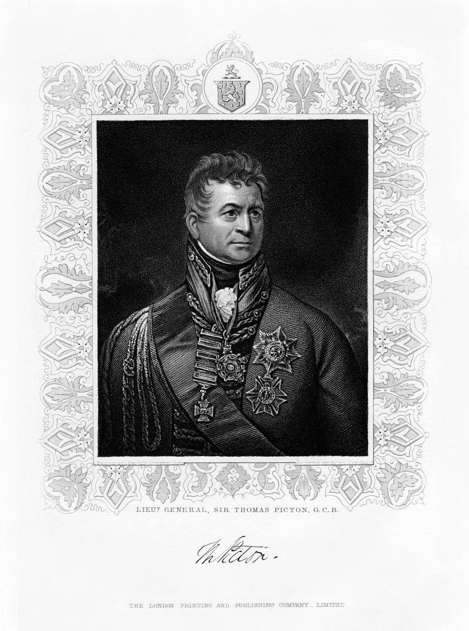 Sir Thomas Picton, britisk militærleder, 1800-tallet af Unbekannt