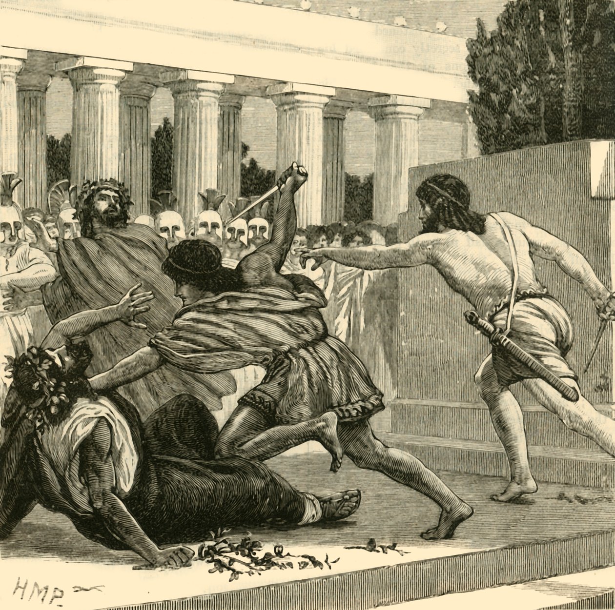 Slagtning af Pisistratidae, 1890. af Unbekannt