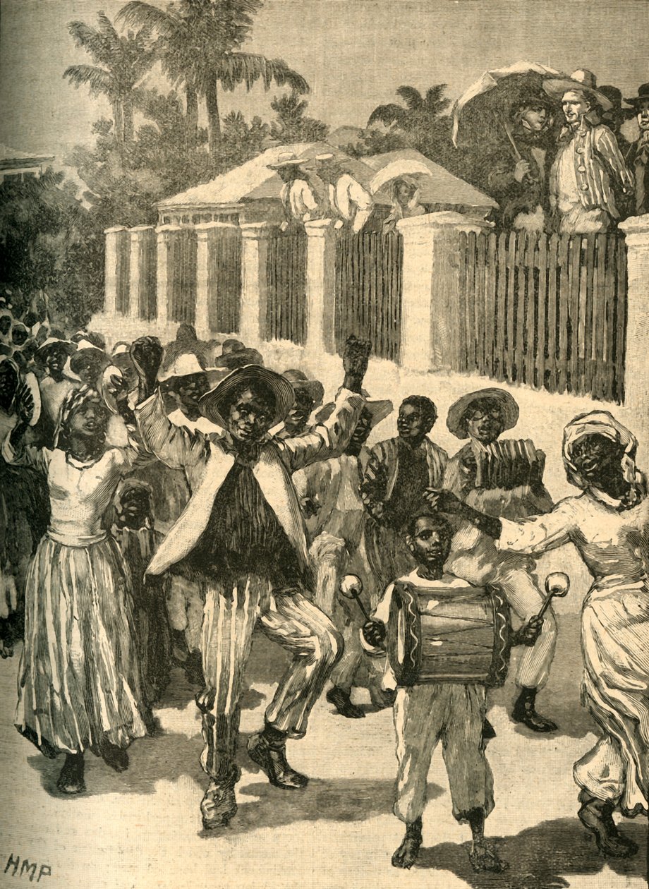 Slaverifrigørelsesfestival i Barbados, c1834 c1890. af Unbekannt