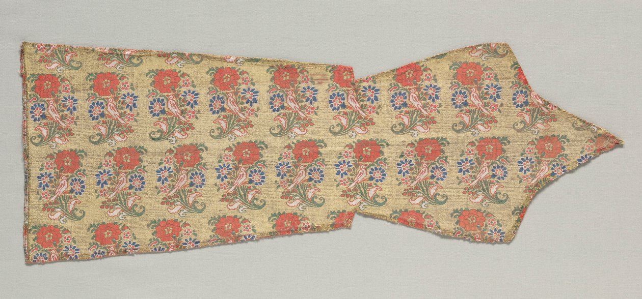 Ærme med fugle i blomstrende buske, 1700-tallet. af Unbekannt