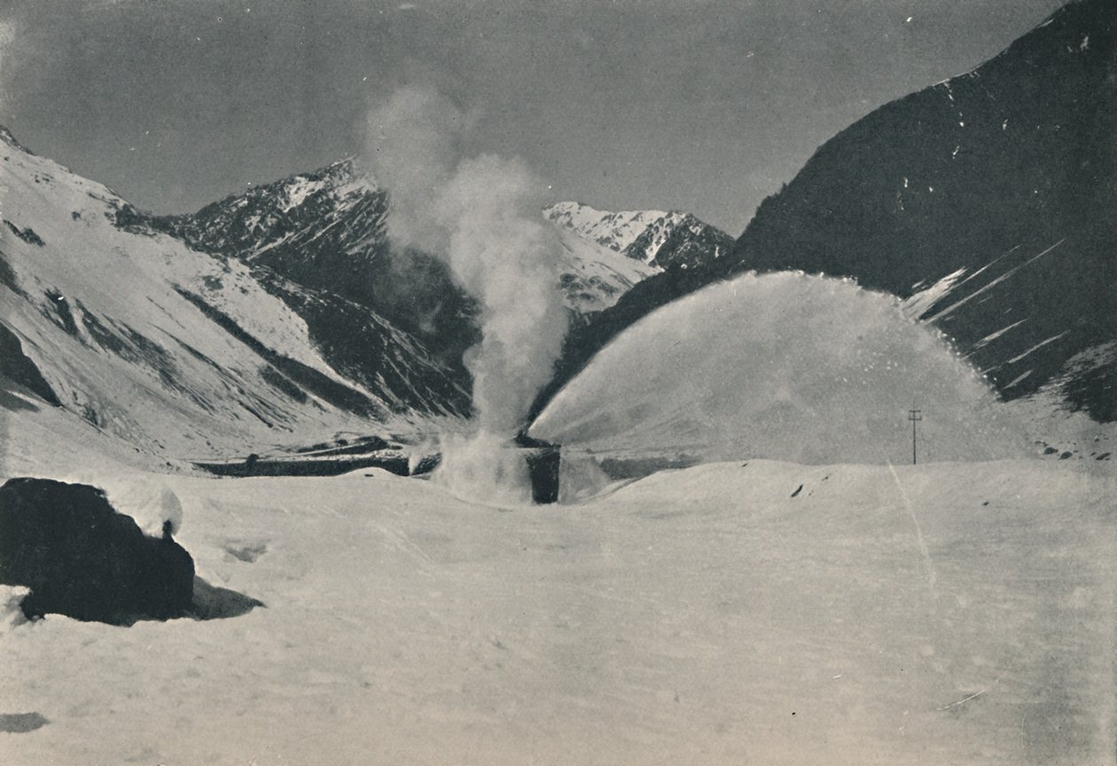 Sneplov på arbejde blandt Andesbjergene, 1916 af Unbekannt