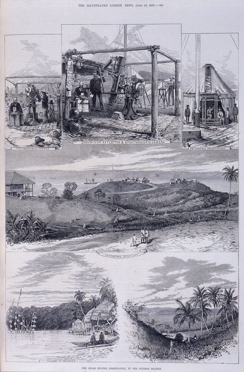 Solar Eclipse Observatory, Nicobarøerne, c1875 af Unbekannt