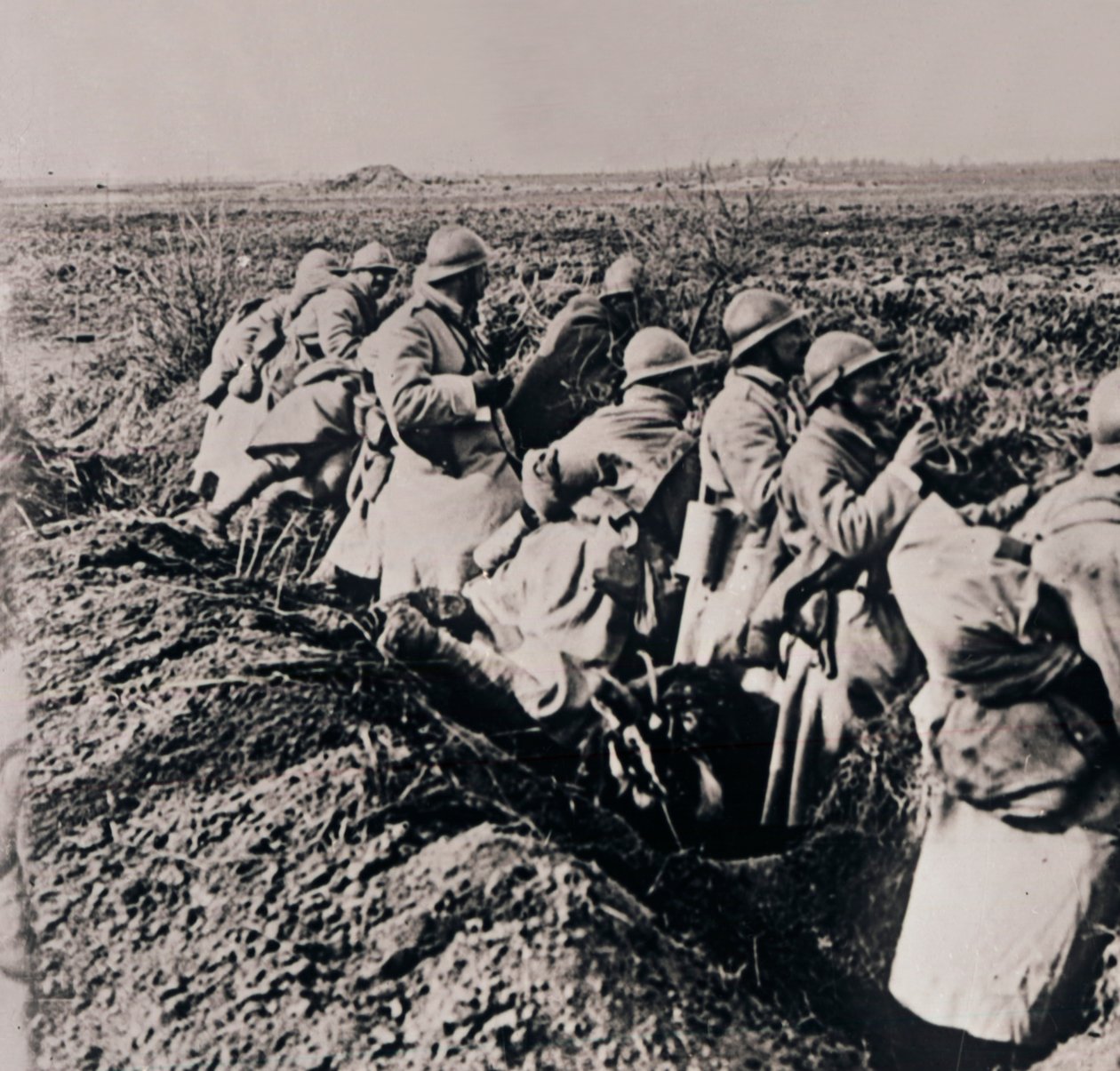 Soldater på frontlinjen, c1914-c1918 af Unbekannt