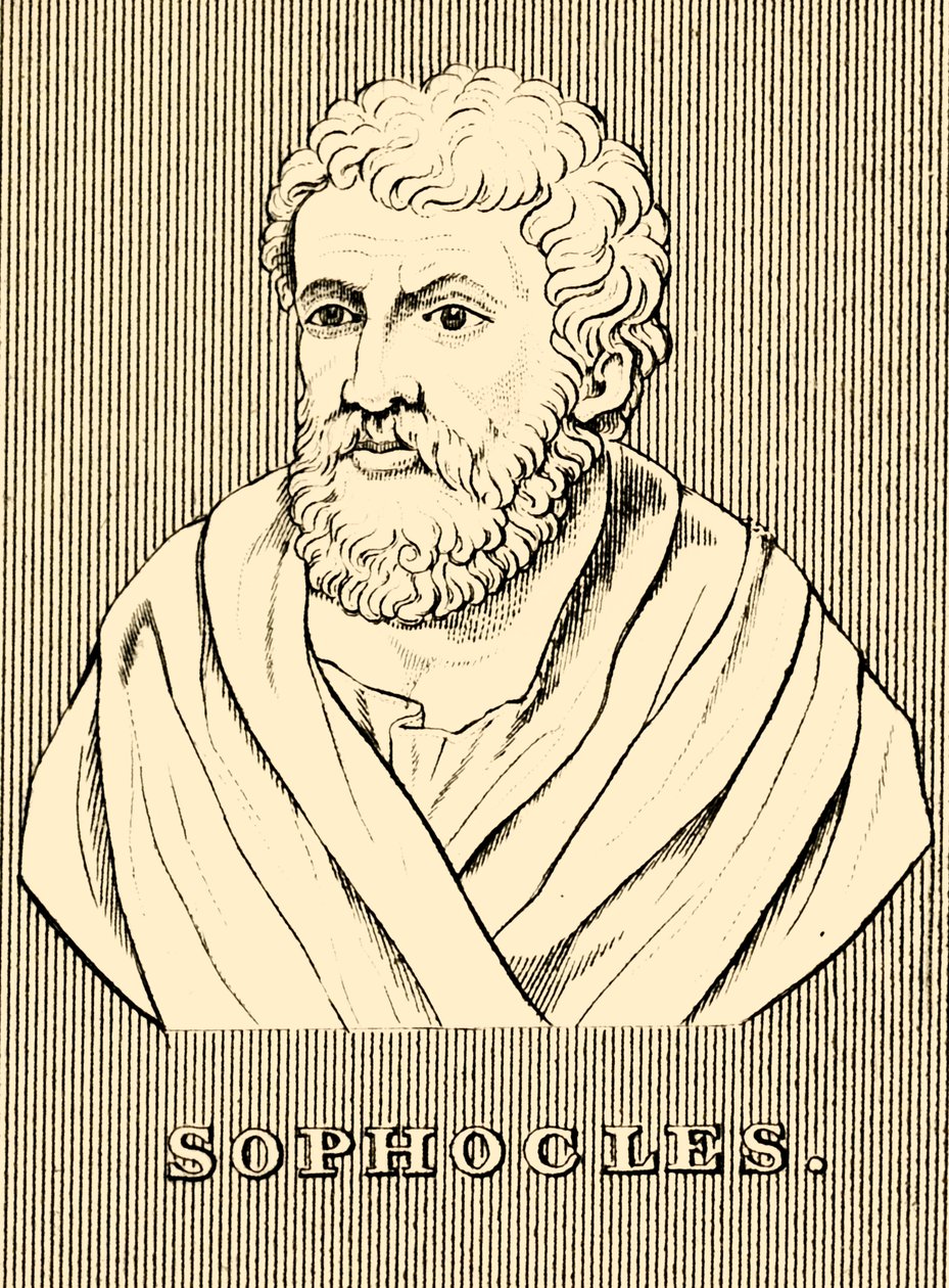 Sofokles, c497-405 f.Kr., 1830. af Unbekannt