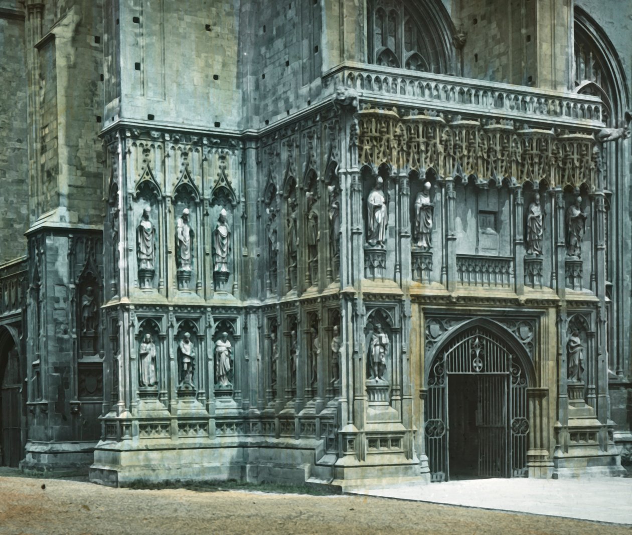 South West Porch, Canterbury Cathedral, c1890. af Unbekannt