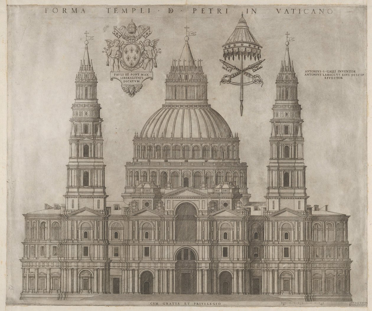 Mirror of Roman Magnificence: St. Peters, 1547. af Unbekannt