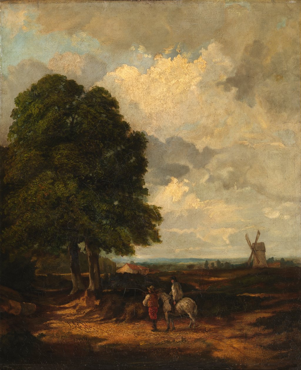 Forårspløjning ved Østre Bergholt, 1800-tallet. af Unbekannt