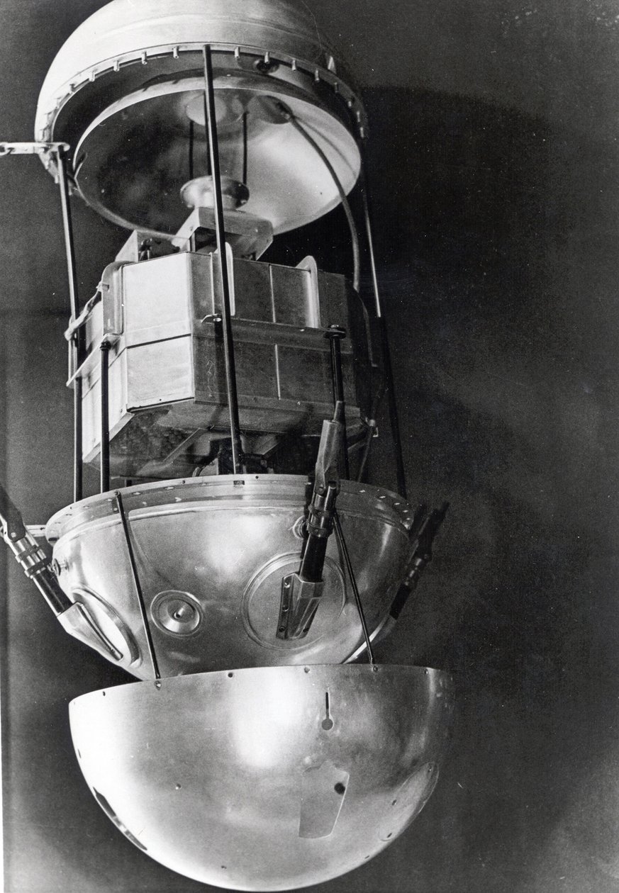 Sputnik 1, russisk satellit, 1957 af Unbekannt
