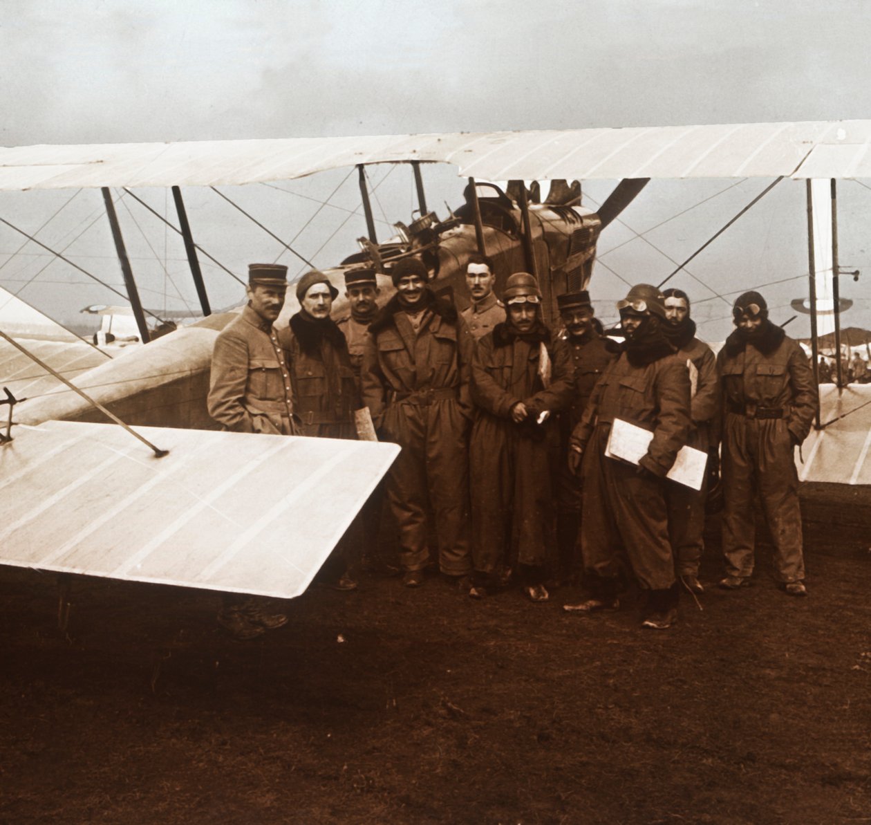 Eskadrille ved Sommesous, Nordfrankrig, c1914-c1918 af Unbekannt