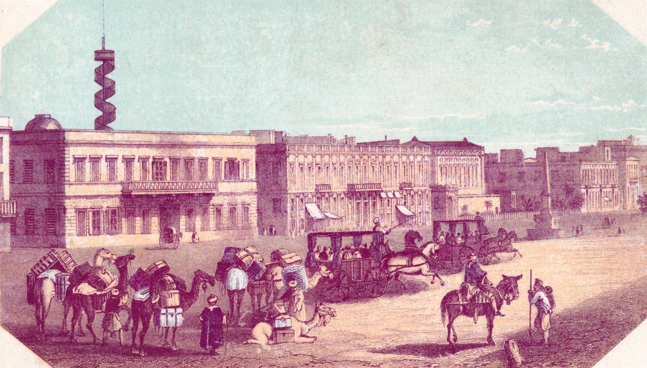 Plads i Alexandria, 1800-tallet af Unbekannt