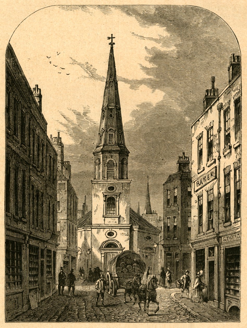 St. Antholins Church, Watling Street 1868, 1897. af Unbekannt