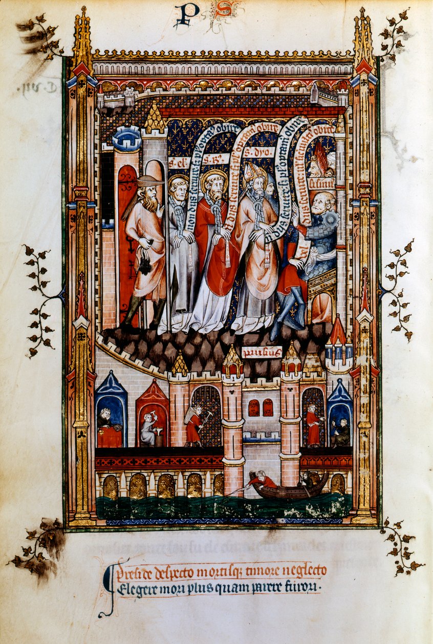 St Denis taget til Sisinnius, 1317 af Unbekannt