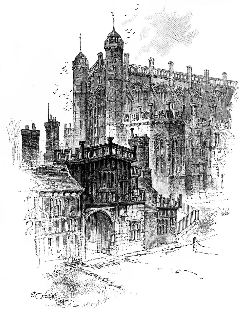St Georges Chapel, Windsor, Berkshire, c1888 af Unbekannt