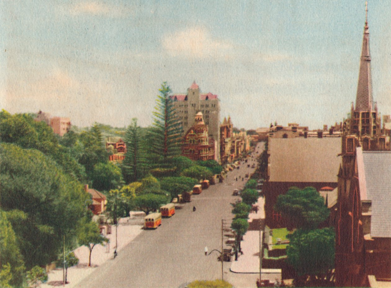 St. Georges Terrace, Looking West, c1947. af Unbekannt