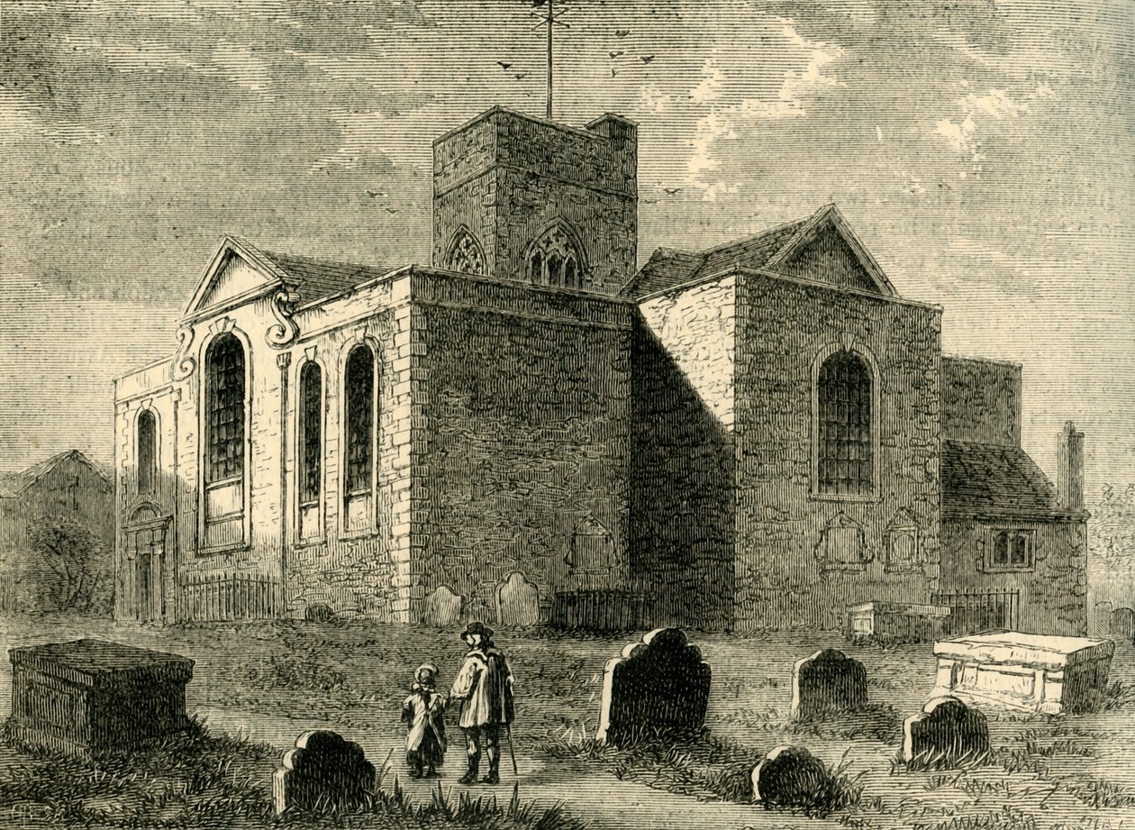 St. Nicholas Church, Deptford, c1878. af Unbekannt
