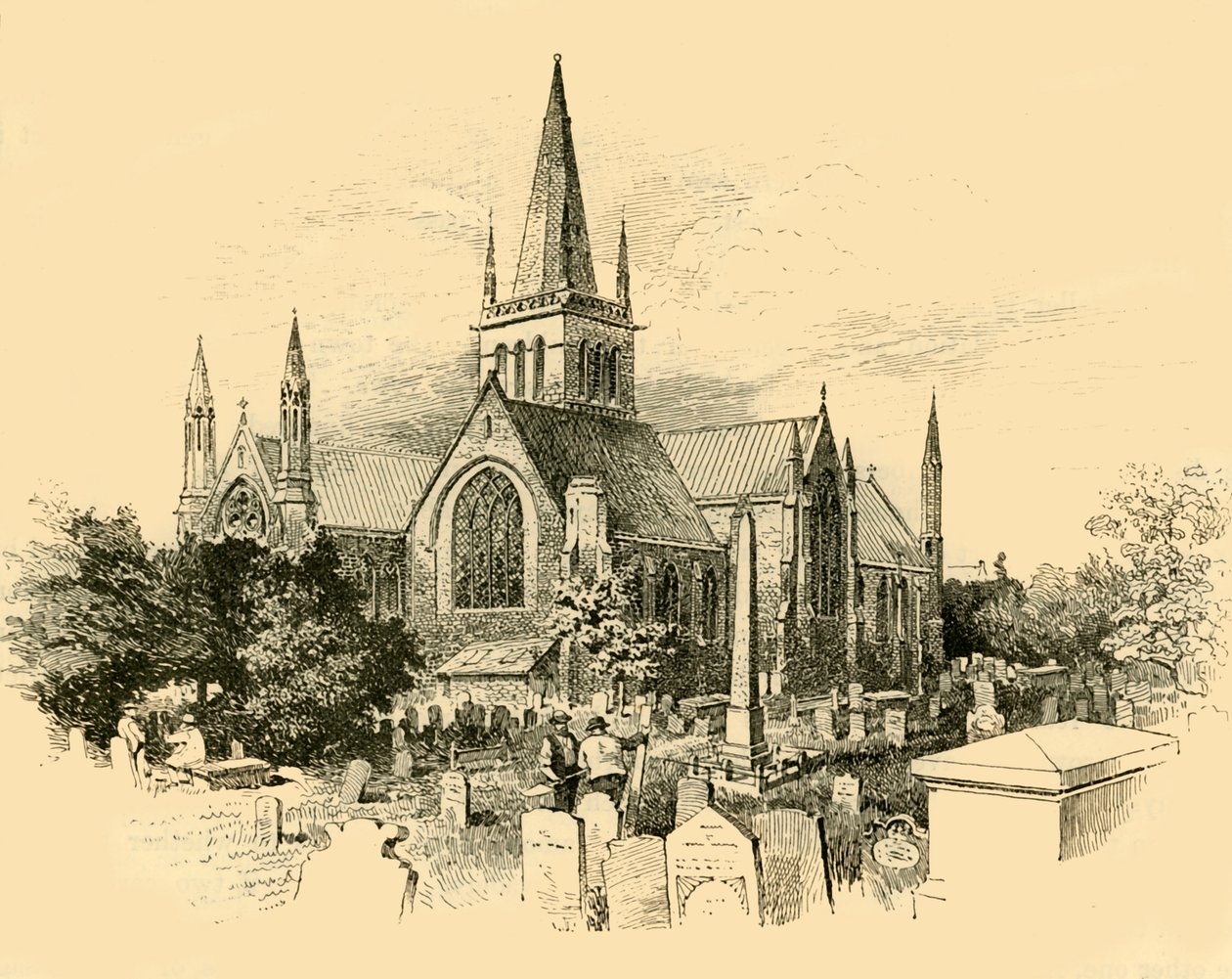 St. Nicholas Church: The Exterior, 1898. af Unbekannt