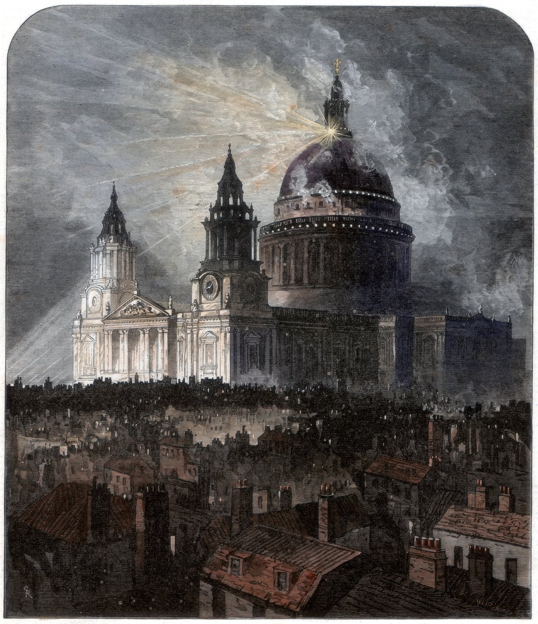 St Pauls Cathedral på Thanksgiving Day, 1872 af Unbekannt