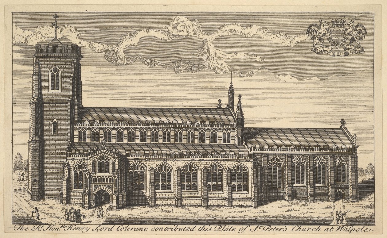 St. Peters Kirke ved Walpole, 1700-tallet. af Unbekannt