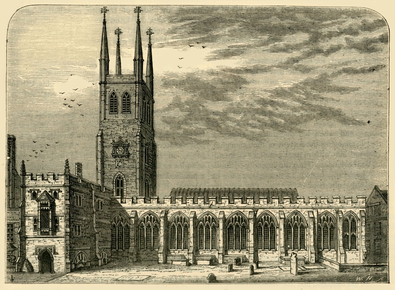 St. Gravkirken i 1737, c1872. af Unbekannt